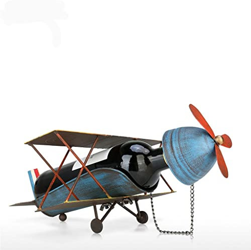Casier à vin pour Avion Whisky Porte-Bouteilles de vin en métal casier à vin de Bureau casier à Bouteilles de vin décoratif (D comme Le Montre)