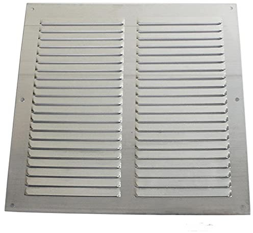 ACAN Tradineur - Pack de 2 rejillas de ventilación planas de aluminio empotrable 25 x 25 cm, fácil de instalar, altamente resistente, fijación con tornillos (no incluidos), renovación de aire
