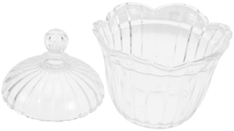 TOPBATHY Boîte à Bonbons Verre avec Couvercle Rangement Élégant pour Fêtes Et Mariages pour Bonbons Et Décorations Raffinées