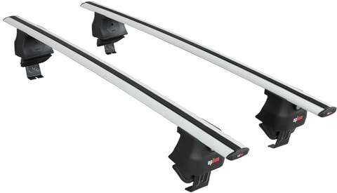 Apline Compatible avec Peugeot 3008 II (P84) Post-Facelift 2021-2023 ACE-4 Barres de Toit Railing Porte-Bagages de Voiture Gris Aluminium 2 Barres