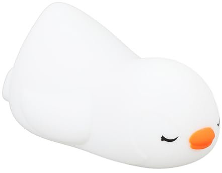 Garosa Kinder-Nachtlicht, Niedliches Weiches Silikon, Cartoon-Pinguin-Lampe, LED-Akku, Kleinkind-Licht, USB Wiederaufladbar, für Baby, Kleinkind, Mädchen,