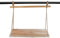 Spetebo Teak Hängeregal mit Naturkordel - 50 x 23 cm - Holz Wandregal zum Hängen - Deko Blumen Brett Pflanzen Tablett Balkon Regal für Außen und Innen