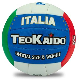 Teokaido Volleyball Größe 5, Italienischer Ball für Kinder und Erwachsene, für Innen- und Außenbereich