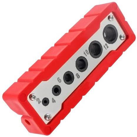 LUFEIS Drill Guide, 2/4/6/8/10/12mm Drill Jig for Straight Holes, Portable Drilling Guide Woodworking Locator, Self Centering Doweling Jig Kit for Precise & Straight Drilling in DIY Carpentry Projects