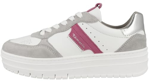 Tamaris Damen Sneaker Wechselfußbett; LIGHTGREY Combined, EU 38