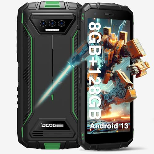 DOOGEE S41 MAX Rugged Smartphone, 16GB + 256GB/1TB Android 13 Telefono Indistruttibile,13MP+8MP Smartphone Rugged 2024, 6300mAh Batería, 5.5 HD+ telefono rugged, IP68/69K/Dual 4G SIM/Face ID/OTG/NFC