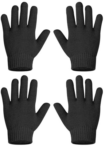 MELLIEX 2 Paare Kinder Magic Handschuhe, Vollfinger Stretch Strickhandschuhe für Jungen Mädchen Warme Kinderhandschuhe für 1-3 Jahre Alte