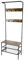 Amig - Porte-manteau avec étagère à chaussures Lukïen | Meuble d'entrée avec banc de style industriel | 183x66x32,5 cm | Métal et bois | Noir et marron | Meuble de couloir ou d'entrée