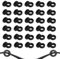 XENQITO 30Paare Silikon Brillenhalter, Rutschfeste Gläser Ohrhaken, Silikon Brillen Ohrenkissen, Antirutsch Brillen Pads, Rund Silikon-Gläser Ohrhaken, Komfort Silikon Anti-Rutsch-Halter