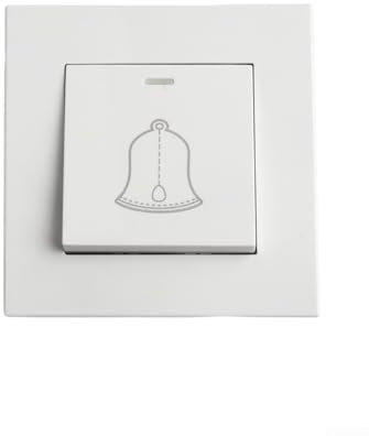 Interruptor de timbre de pared de plástico ABS, interruptor de botón pulsador de timbre, blanco, 86 mm - 86 mm -39 mm, AC220 V