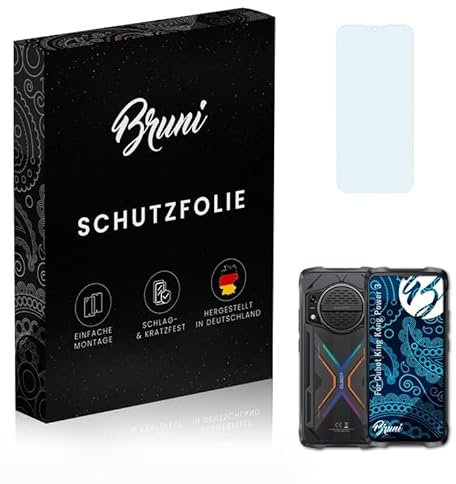 Bruni Película Protectora compatible con Cubot King Kong Power 3 Protector Película, claro Lámina Protectora (2X)