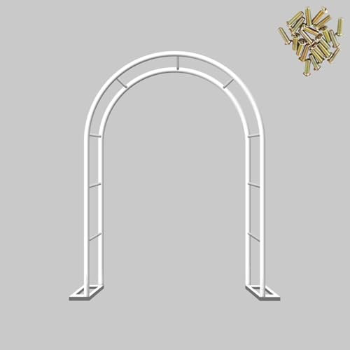 Large Outdoor White Metal Garden Arch, Wedding Rose Archway, Steel Frame Arbour Pergola for Climbing Plants,Trellis Arched Support Arches