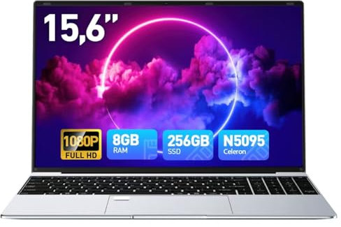 Tuonoyee Laptop 15.6 inch Win 11 Laptop Computer, 8GB RAM 256GB SSD, In-tel Celeron N5095 Quad-Core Processor, FHD 1080P Display, Backlit Keyboard, Fingerprint, Laptops for Student,Business