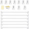 Honeyes Barres de Vitrage Extensible Tringle Sans Percage Réglable Tringle a Rideau pour Fenetre Pvc pour rideaux en Maille et de Crochets Rideau Adhésive,Blanc (6PCS 40-70CM)