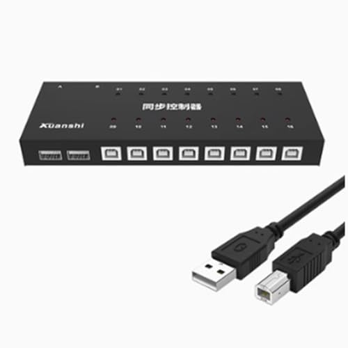 KVM-Switch/Verteiler - Verteiler USB-Tastatur Maus Synchronizer Controller, 4/8/16 Ein- Und 2 Ausgänge, Multi-Open-DNF-Spielschaltersteuerung, Plug-and-Play-DNF-Synchronisator In Schwarz(16 ports)