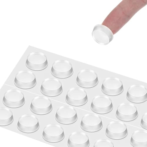 30 Stück Antirutsch Pads Glasplatte Schutzpuffer Abstandshalter Transparente 22mm x 5mm Gummi Glas Tischpltte Greifer Silikon Punkte, Gummipads zur Kontrolle der Bewegung der Glas-Tischplatte