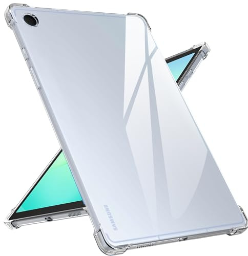 Natbok Hülle für Samsung Galaxy Tab A11 8,7 Zoll 2025, Airbag-Fallschutz, Flexibles Silikon TPU, Stoßfest Kratzfest Vergilbungsfrei, Schlanke Passform Samsung Tab A11 Handyhülle, Transparent