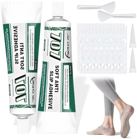 DULZEN Sock Stop Anti Rutsch Set Sockenstopper Flüssig wasserfeste Stofffarbe für Sockenstopper Sockenstopper für Wollsocken Stopper für Socken Antirutsch Kleber für Socken (30ml × 2)