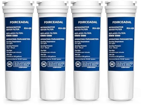 4 Pack 836848 Fridge Water Filter, Compatible with Fisher & Paykel® 836860, RF540ADUSX4 Water Filter