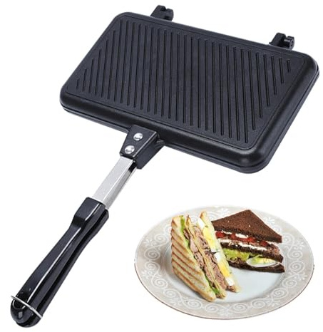 Sandwich Maker, Double-Sided Non-stick Hot Press Grilled Cheese Pan With