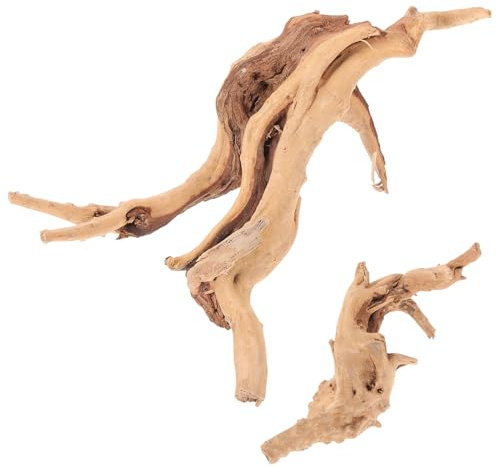 Levemolo 2 Stück Aquarium Dekoration Natürliches Treibholz Wurzel 10 25cm Unterwasser Deko für Aquarien und Reptilien Zufälliger Stil