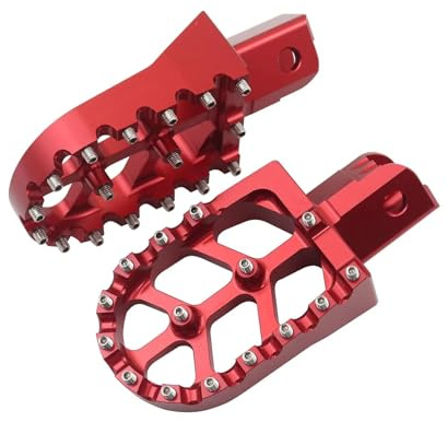 Cale Pieds Moto Compatible Avec CRF50 XR70 CRF110 CRF 50 70 110 50CC 70CC 110CC Accessoires Universels Pédale Moto Repose-pieds(Red)