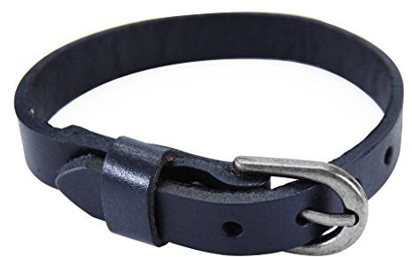 axy LAM15! Lederarmband Leather Bracelet! Surferarmband Schmuck (Blau)