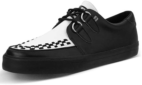 T.U.K. Creeper Sneaker aus Leder & Wildleder - Farbe Black & White Leather - Herren & Damen - Größe 44