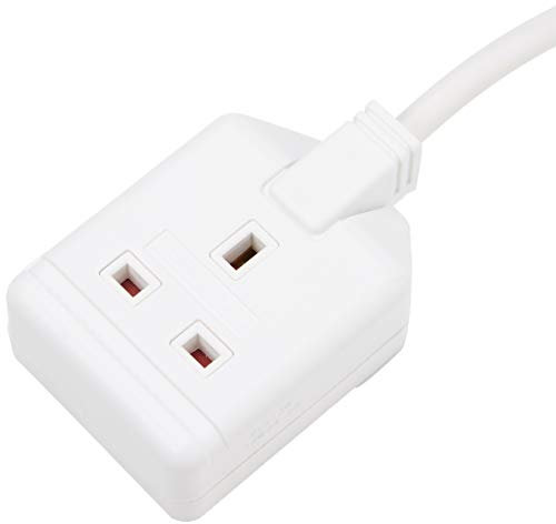 1 Gang White 13 Amp Professional Trailing Socket Extension Lead Mains Power (1.5 M)