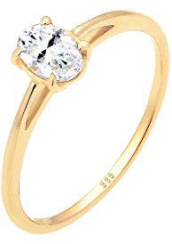 Elli PREMIUM Ring Damen Verlobungsring Valentin Liebe Topas in 585 Gelbgold