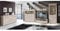 Wohnzimmer Phil 32 Sandeiche 5-teilig Wohnwand mit Beleuchtung Medienwand Vitrine Lowboard Wandboard Sideboard