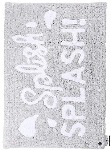 TOM TAILOR Badezimmerteppich, Badvorleger, rutschhemmend, saugfähig, pflegeleicht, Farbe:Silber, Größe:70 x 120 cm