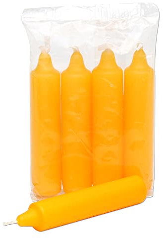 JEKA Adventskerzen, 6 Packungen à 4 Stück, Adventsgelb, Ø 23 mm, Länge 105 mm, Unparfümiert