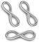 My-Bead 3 Stück Anhänger INFINITY Unendlichkeit 18.5mm 925 Sterling Silber Verbinder Armbänder Halsketten Juweliers- Qualität DIY