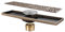 HIDEEP Drain de Douche en Laiton, Siphon Inclus, Caniveau Douche, Acier Inoxydable 304, Insert Tile, Corps en Acier Inoxydable, Anti-colmatage, Finish Poli, Couleur Bronze, Or, Brun