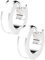 THIORA 'Seychelles Secret' Ohrschmuck Damen | Schicke Bicolor Creolen | Hautfreundlicher Edelstahl | Weiß Emaille Finish | Robust & Meerwasserresistent | Rund & Elegant (Silver/White)