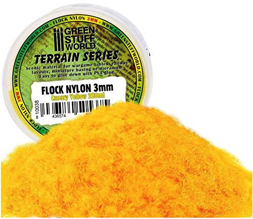 Green Stuff World Erba elettrostatica Canary Yellow, 3 mm