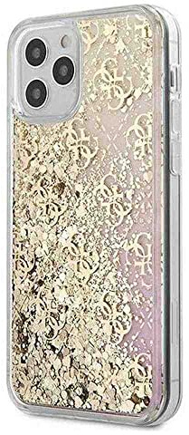 Guess GUHCP12SLG4GGPIGO Gradient Liquid Glitter 4G Hülle für iPhone 12 Mini 5,4 golden