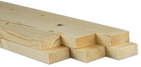 CHELY INTERMARKET Palos Madera 2x3x90cm Pack 6 Listones Naturales Para Bricolaje Carpintería Manualidades Proyectos DIY Corte Preciso Artesanía Decoración Construcción Tallado Lijado