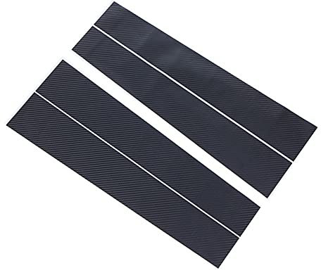 4 Stück Auto B Säulen Aufkleber,Huamengyuan Auto Lackschutz Folie Set Auto Mittelsäulenaufkleber B Säule Dekor Aufkleber Türleisten Fenster Aufkleber Universal Kratzfester Aufkleber Kohlefaser Muster