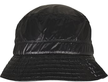 Flexfit Unisex Light Nylon Bucket Hat Hut, Black, one Size