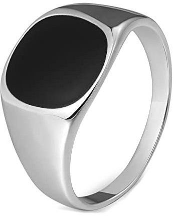 Mesnt Herren Band Ring Bandring Edelstahl 12mm Herren Ringe Edelstahlringe 7 Tone Runder Zirkonia Jubiläumsring Siegelring Silber Ringe 62 (19.7)