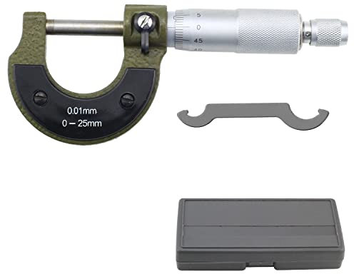 ZDNT Micrometro Esterno 0-25 mm Micrometro di precisione esterno Micrometro Meccanico Graduazione 0.01mm Alta Precisione Micrometri e accessori Micrometri esterni misura 0mm-25 mm di gamma