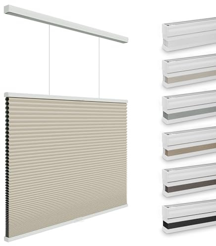 Changshade Blackout Top Down Bottom Up Cellular Shades, Cordless Honeycomb Blinds for Bedroom, Nursery & Bathroom, Total Privacy, 33 W × 72 H,Beige