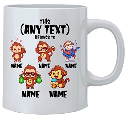 Gift Hub - Printed Maniacs Personalised Mug - Cute Mug Great Gift for Your Loved Ones - Christmas - Birthday - New Born Or Any Other Occasion - This (Yourtext) Belongs to