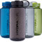 Hydra Cup Sport Wasserflasche mit breiter Öffnung, große Sport-Trinkflasche mit Tragegriff, für unterwegs, BPA-frei, dunkle Farben, 4 Stück