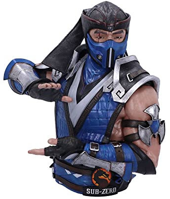 Nemesis Now Officially Licensed Mortal Kombat Sub-Zero Bust, Blue, 29cm