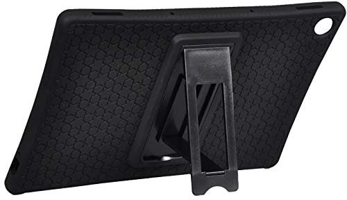 Hbaebdoo Schutzhülle für Chromebook Duet Case 10,1 Zoll (25,7 cm), Silikon, für Tablet mit Standfunktion (schwarz)