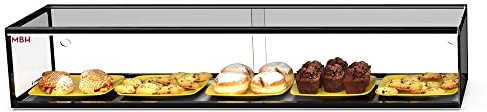 MBH - Vitrina expositora Neutra 120 cm 1 Piso para hostelería. Expositor Neutro de Cristal para bollería y repostería.