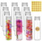 GZGXKJ 12 Pcs Bouteille Sensorielle Transparent Tubes à Essai Bouteille Vide avec Bouchons à Visser Tubes à essai en Plastique pour Fleurs Bonbons Les Fêtes Les Liquides Les Sels 80ML